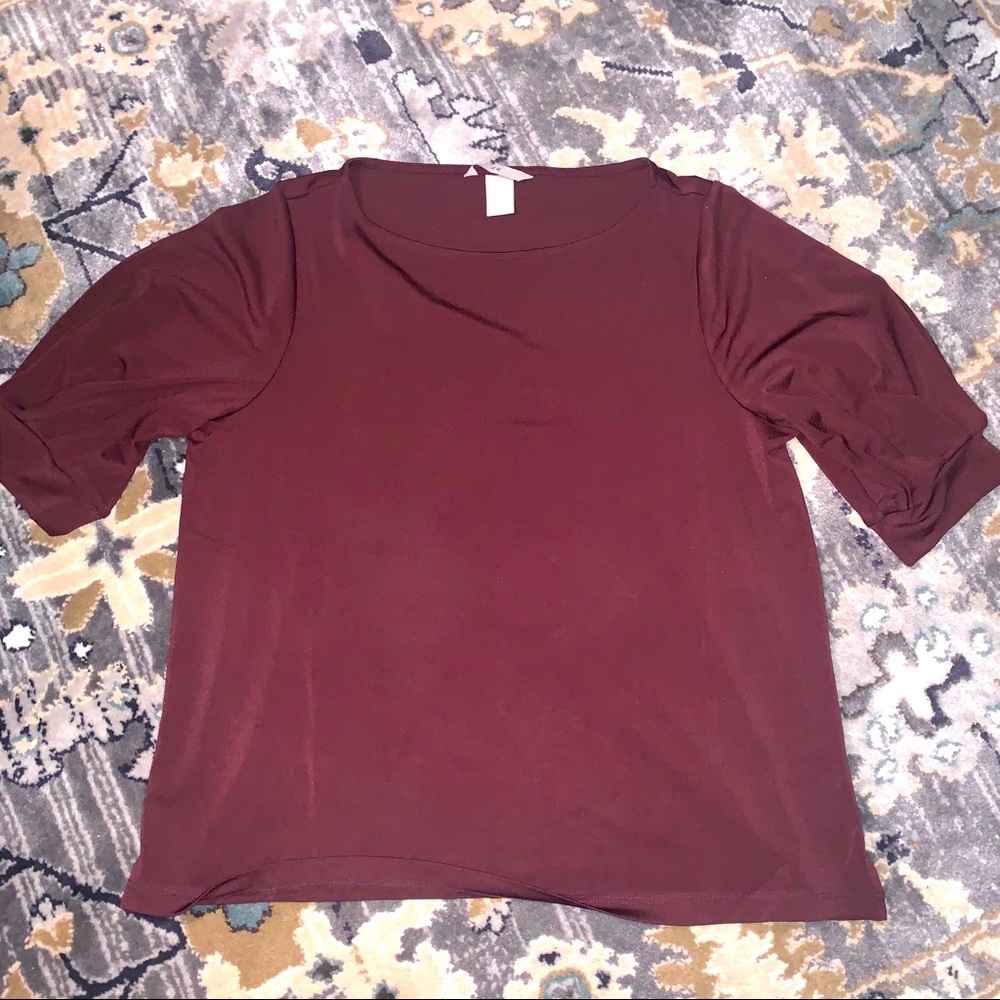 H&M Mauve quarter sleeve dress shirt
